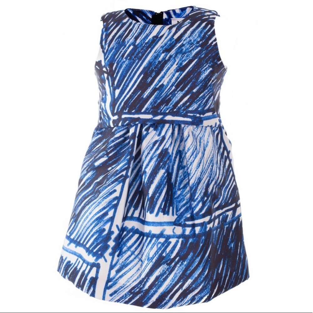Milly Minis Blue and White Kids Dress